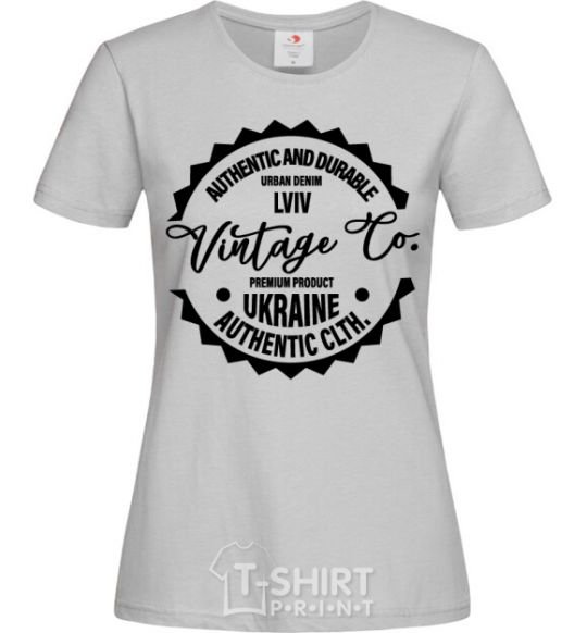 Women's T-shirt Lviv Vintage Co grey фото