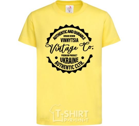 Kids T-shirt Vinnytsia Vintage Co cornsilk фото