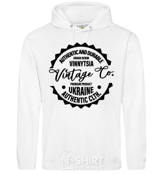 Men`s hoodie Vinnytsia Vintage Co White фото