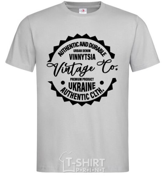 Мужская футболка Vinnytsia Vintage Co Серый фото