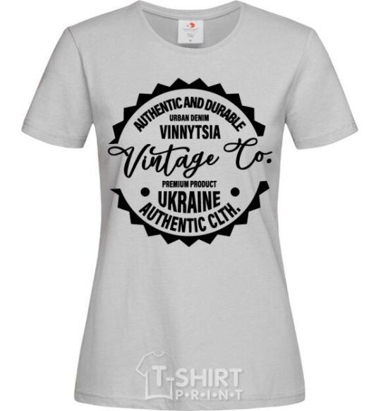 Women's T-shirt Vinnytsia Vintage Co grey фото