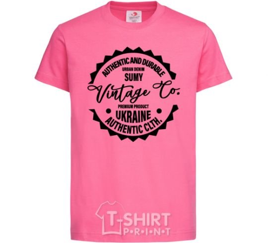Детская футболка Sumy Vintage Co Ярко-розовый фото