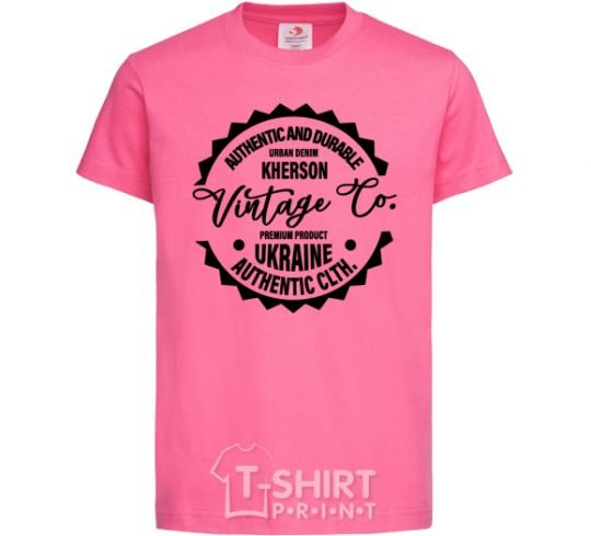 Детская футболка Kherson Vintage Co Ярко-розовый фото