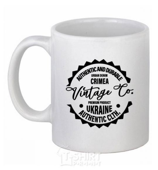 Ceramic mug Crimea Vintage Co White фото