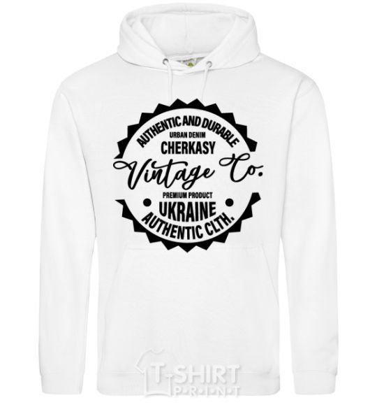 Men`s hoodie Cherkasy Vintage Co White фото