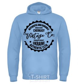 Men`s hoodie Cherkasy Vintage Co sky-blue фото