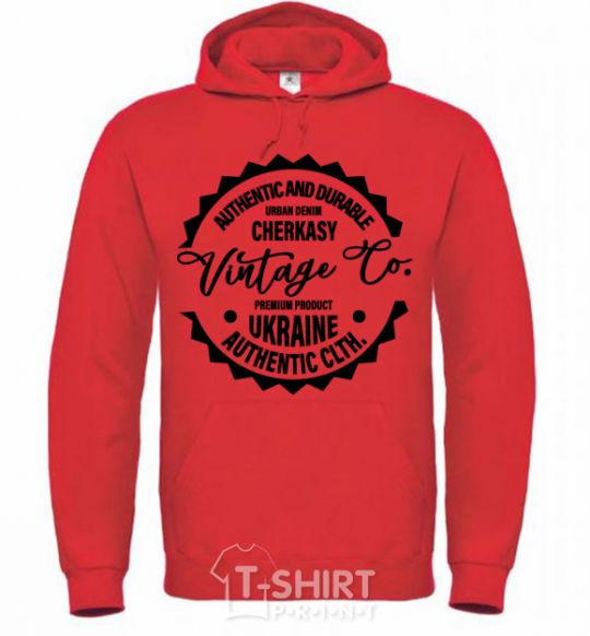 Men`s hoodie Cherkasy Vintage Co bright-red фото