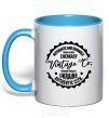 Mug with a colored handle Cherkasy Vintage Co sky-blue фото