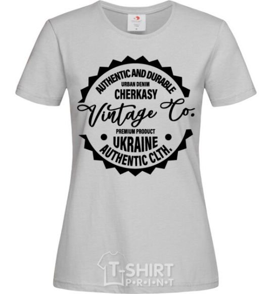 Women's T-shirt Cherkasy Vintage Co grey фото