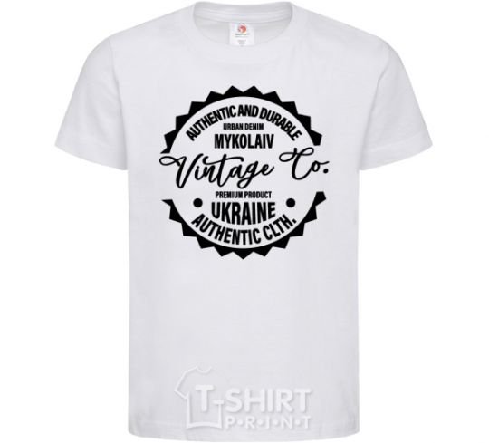 Kids T-shirt Mykolaiv Vintage Co White фото