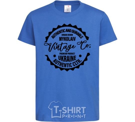 Kids T-shirt Mykolaiv Vintage Co royal-blue фото