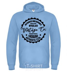 Men`s hoodie Mykolaiv Vintage Co sky-blue фото