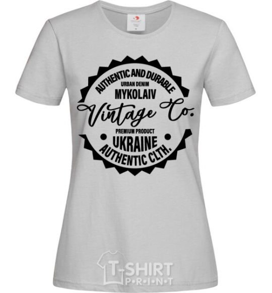 Women's T-shirt Mykolaiv Vintage Co grey фото