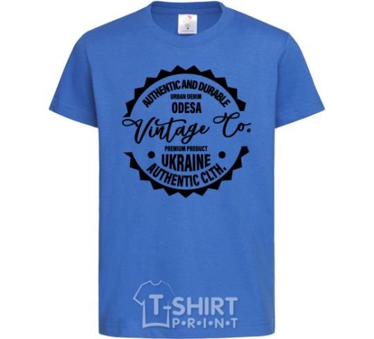 Kids T-shirt Odesa Vintage Co royal-blue фото