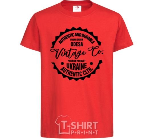 Kids T-shirt Odesa Vintage Co red фото