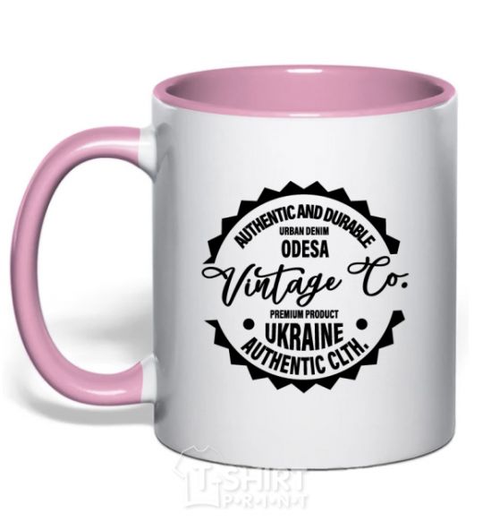 Mug with a colored handle Odesa Vintage Co light-pink фото