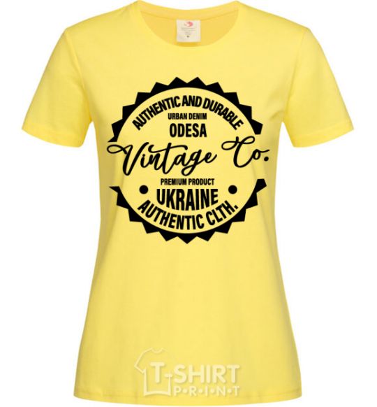 Women's T-shirt Odesa Vintage Co cornsilk фото