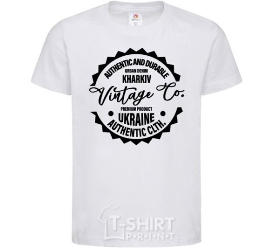 Kids T-shirt Kharkiv Vintage Co White фото