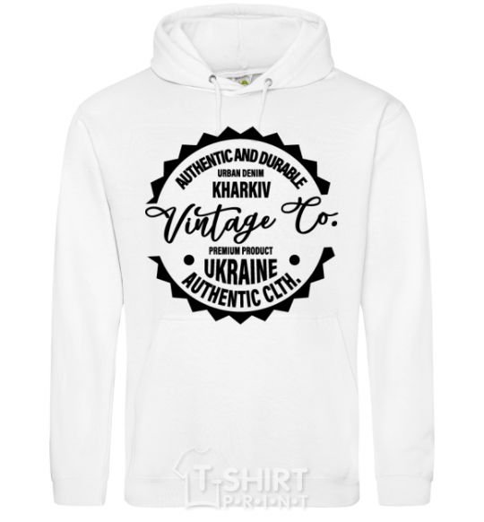 Men`s hoodie Kharkiv Vintage Co White фото