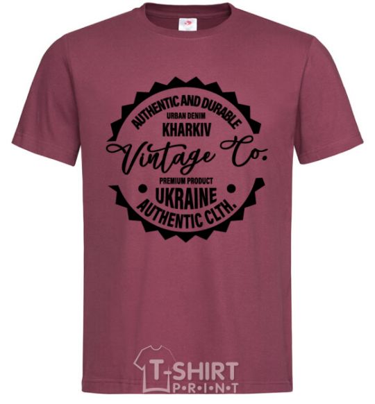 Men's T-Shirt Kharkiv Vintage Co burgundy фото