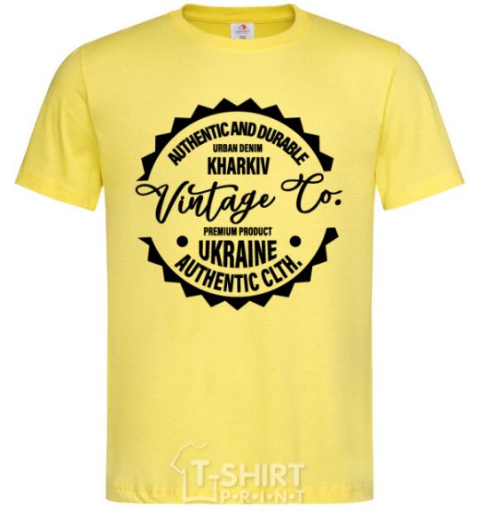 Мужская футболка Kharkiv Vintage Co Лимонный фото