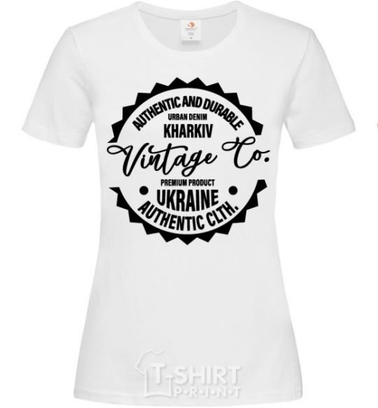 Women's T-shirt Kharkiv Vintage Co White фото
