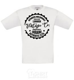 Kids T-shirt Luhansk Vintage Co White фото
