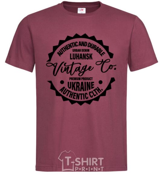 Men's T-Shirt Luhansk Vintage Co burgundy фото