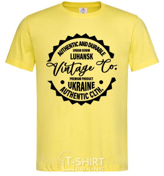 Мужская футболка Luhansk Vintage Co Лимонный фото