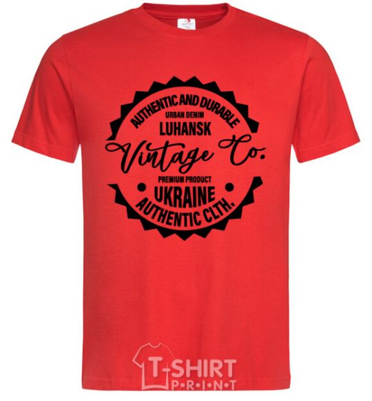 Men's T-Shirt Luhansk Vintage Co red фото