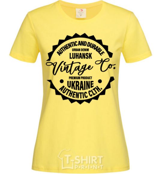 Women's T-shirt Luhansk Vintage Co cornsilk фото