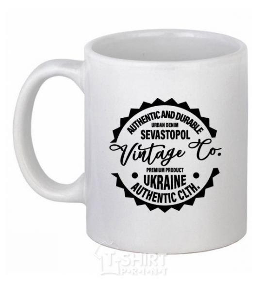 Ceramic mug Sevastopol Vintage Co White фото