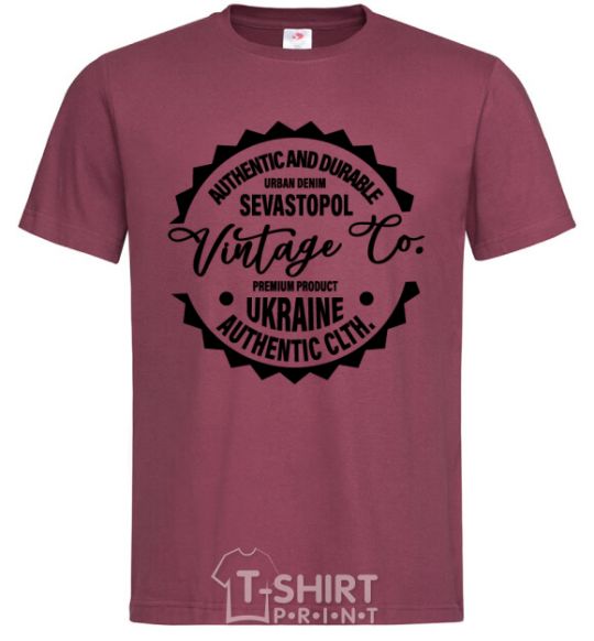 Men's T-Shirt Sevastopol Vintage Co burgundy фото