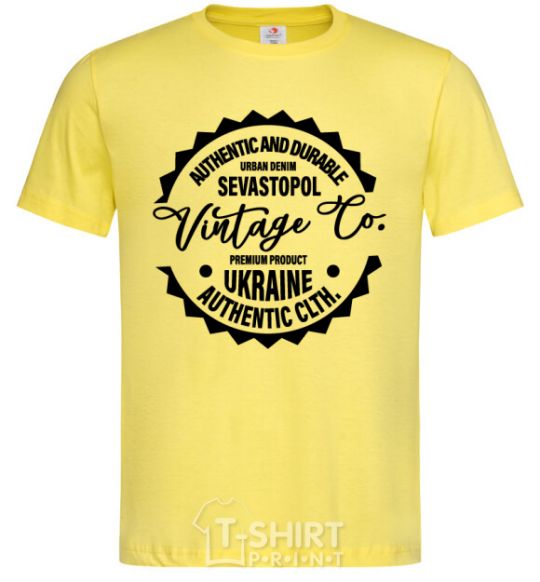 Мужская футболка Sevastopol Vintage Co Лимонный фото