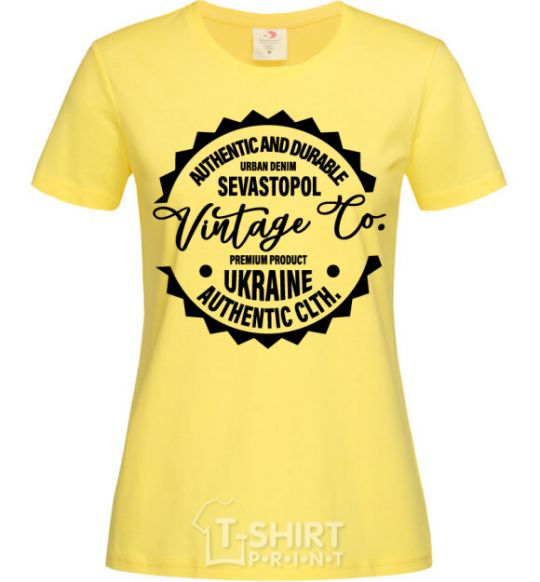Женская футболка Sevastopol Vintage Co Лимонный фото