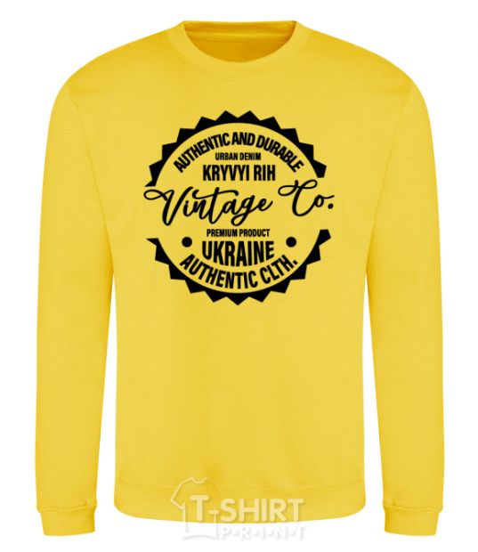 Sweatshirt Kryviy Rih Vintage Co yellow фото