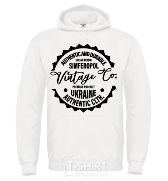 Men`s hoodie Simferopol Vintage Co White фото