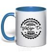 Mug with a colored handle Simferopol Vintage Co royal-blue фото