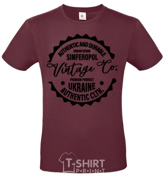 Men's T-Shirt Simferopol Vintage Co burgundy фото