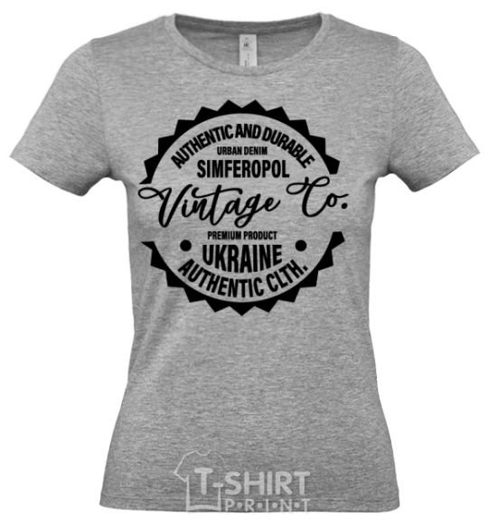 Women's T-shirt Simferopol Vintage Co grey фото