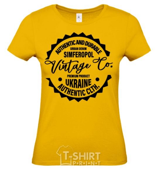 Women's T-shirt Simferopol Vintage Co cornsilk фото