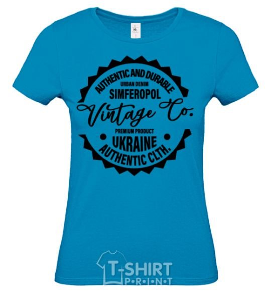 Women's T-shirt Simferopol Vintage Co sky-blue фото