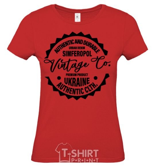 Women's T-shirt Simferopol Vintage Co red фото