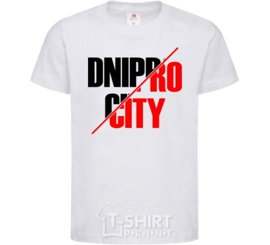 Kids T-shirt Dnipro city White фото