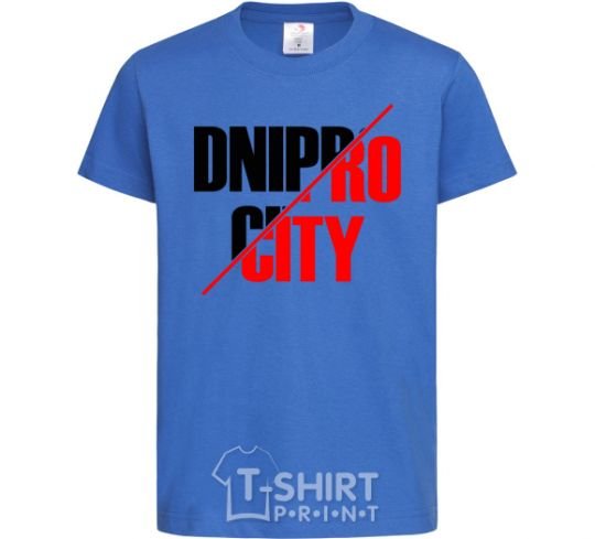 Kids T-shirt Dnipro city royal-blue фото
