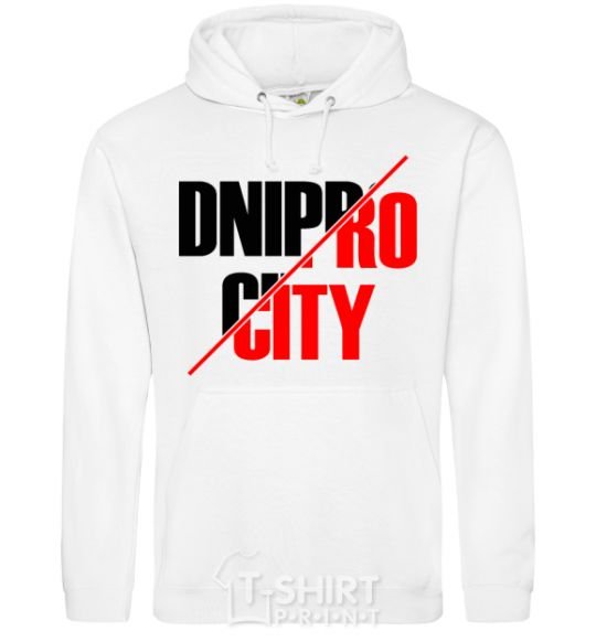 Men`s hoodie Dnipro city White фото