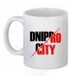 Ceramic mug Dnipro city White фото