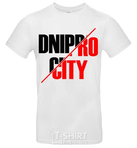 Men's T-Shirt Dnipro city White фото