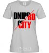 Women's T-shirt Dnipro city grey фото