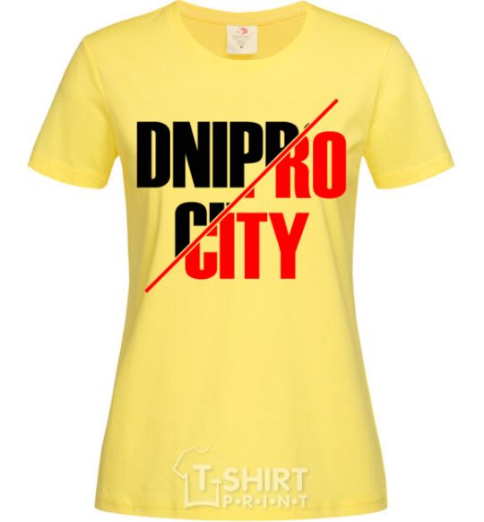 Women's T-shirt Dnipro city cornsilk фото